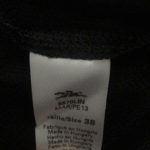 Longchamp black high rise crop coated linen pants - Picture 6 of 7